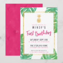 Recherche de tropical 1st birthday invitations Ananas