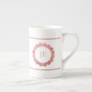 Recherche de dentelle élégante tasses Monogramme
