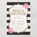 Search for pink black bridal shower invitations Modern