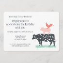 Search for rooster chicken birthday invitations Cow