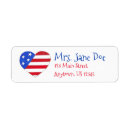 Search for red white blue return address labels Stars and stripes
