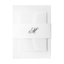 Search for black wedding invitation belly bands Initial