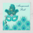 Search for peacock masquerade party invitations Ball