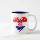 Recherche de drapeau croate tasses Coeur