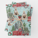 Recherche de red truck wrapping paper Vintage