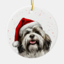 Search for lhasa apso ornaments Santa