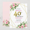 Search for gold glitter 40th birthday invitations Watercolor
