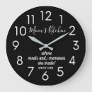 Search for black and white kitchen clocks Typography