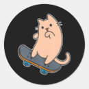 Search for funny skateboard stickers Cat