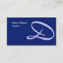 Search for real estate agent business cards Navy blue