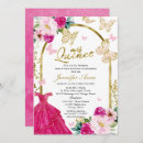 Search for hot pink quinceanera invitations Floral