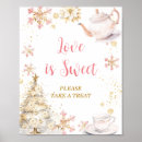 Search for love is sweet sign posters Please take a treat