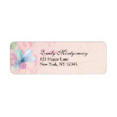 Search for peach floral return address labels Vintage