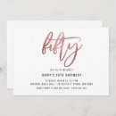Search for foil 50th birthday invitations Rose gold foil