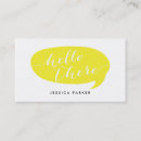 Search for speech bubble business cards Yellow