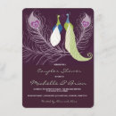 Search for purple peacock wedding invitations Peacocks