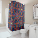 Search for stained glass pattern shower curtains Blue