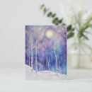 Search for winter trees vertical postcards Night