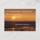 Search for ocean business cards Sunset