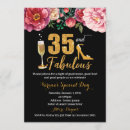 Search for black gold 35th birthday invitations Flowers