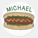 Search for hot dog with mustard stickers Bun