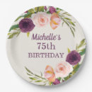 Search for 75th birthday paper plates Flowers