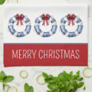 Search for blue christmas tea towels Preppy