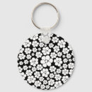 Search for black white flowers keychains Floral