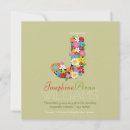 Recherche de de naissance de monogramme invitations Coloré