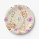 Recherche de paris vintage assiettes en papier Aquarelle