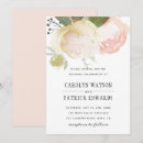 Search for pink and ivory wedding invitations Floral