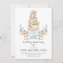 Search for anniversary cake invitations Floral