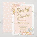 Search for blushing bride bridal shower invitations Pink and gold