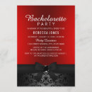 Search for red black bachelorette party invitations Bride