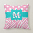 Recherche de teal coussins Monogramme