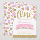 Recherche de pink and gold 1ans anniversaire invitations Pour enfants
