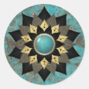 Search for turquoise and gold stickers Vintage