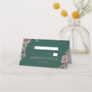 Recherche de emerald green place cards Monogramme