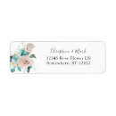 Search for pink and teal return address labels Elegant