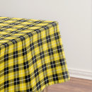 Search for yellow and black tablecloths Plaid
