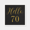 Search for 70th birthday napkins Typography