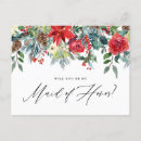 Search for christmas bridal party proposal cards Watercolor