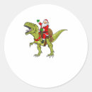 Search for dinosaur christmas stickers Santa