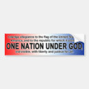 Search for christian nation bumper stickers One nation under god