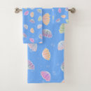 Search for blue seashells bath towels Colourful