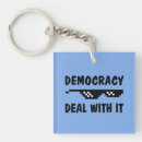 Search for political humour keychains Democracy