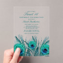 Search for peacock sweet 16 invitations Teal