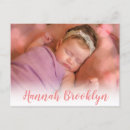 Search for birth announcement thank you postcards New parents