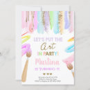 Search for art birthday invitations Girl