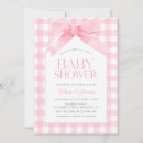 Search for pink gingham baby shower invitations Cute